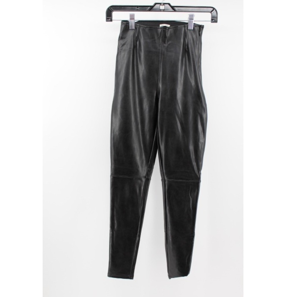 Abercrombie & Fitch Vegan Faux Leather Pants Womens XXS Black High Rise Skinny